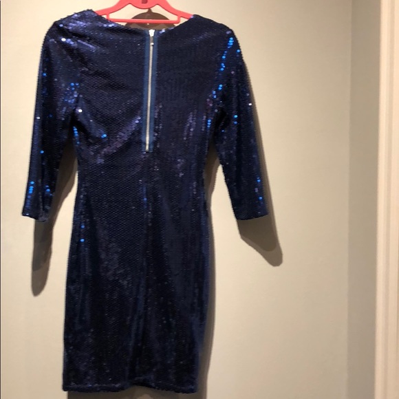 H&M Navy Sequin Mini Dress - Picture 3 of 3
